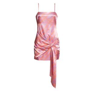 Likely Emile Tie Front Satin Mini Dress